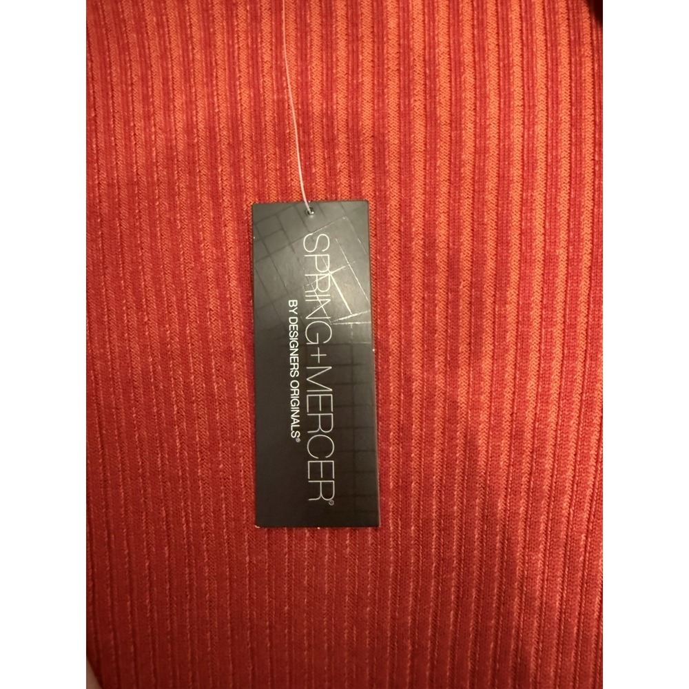 Spring & Mercer Orange Striped Long Sleeve Open Front Cardigan Sweater S NWT - Picture 6 of 11